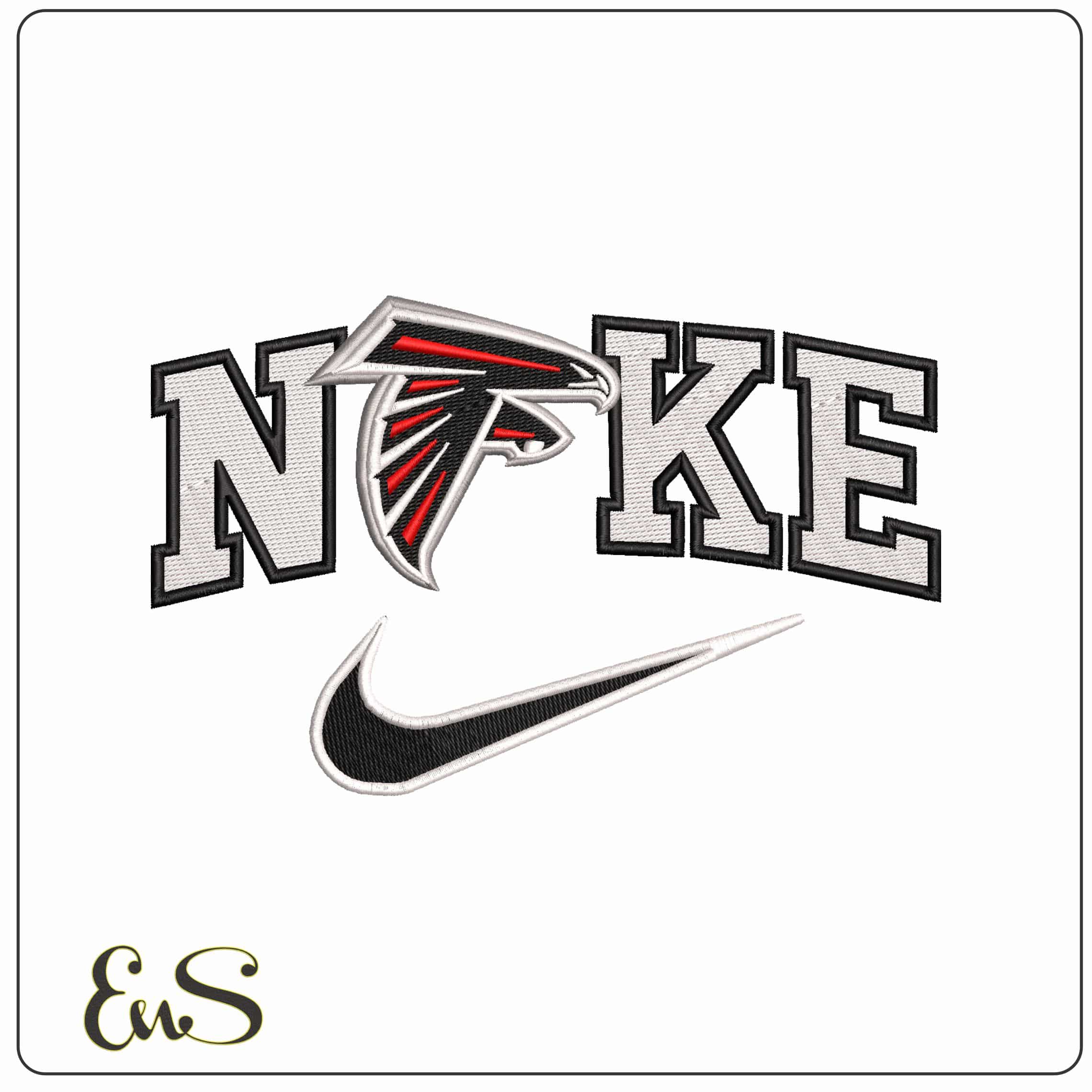 Nike Atlanta Falcons  - Elegant embroidery design file - instant download