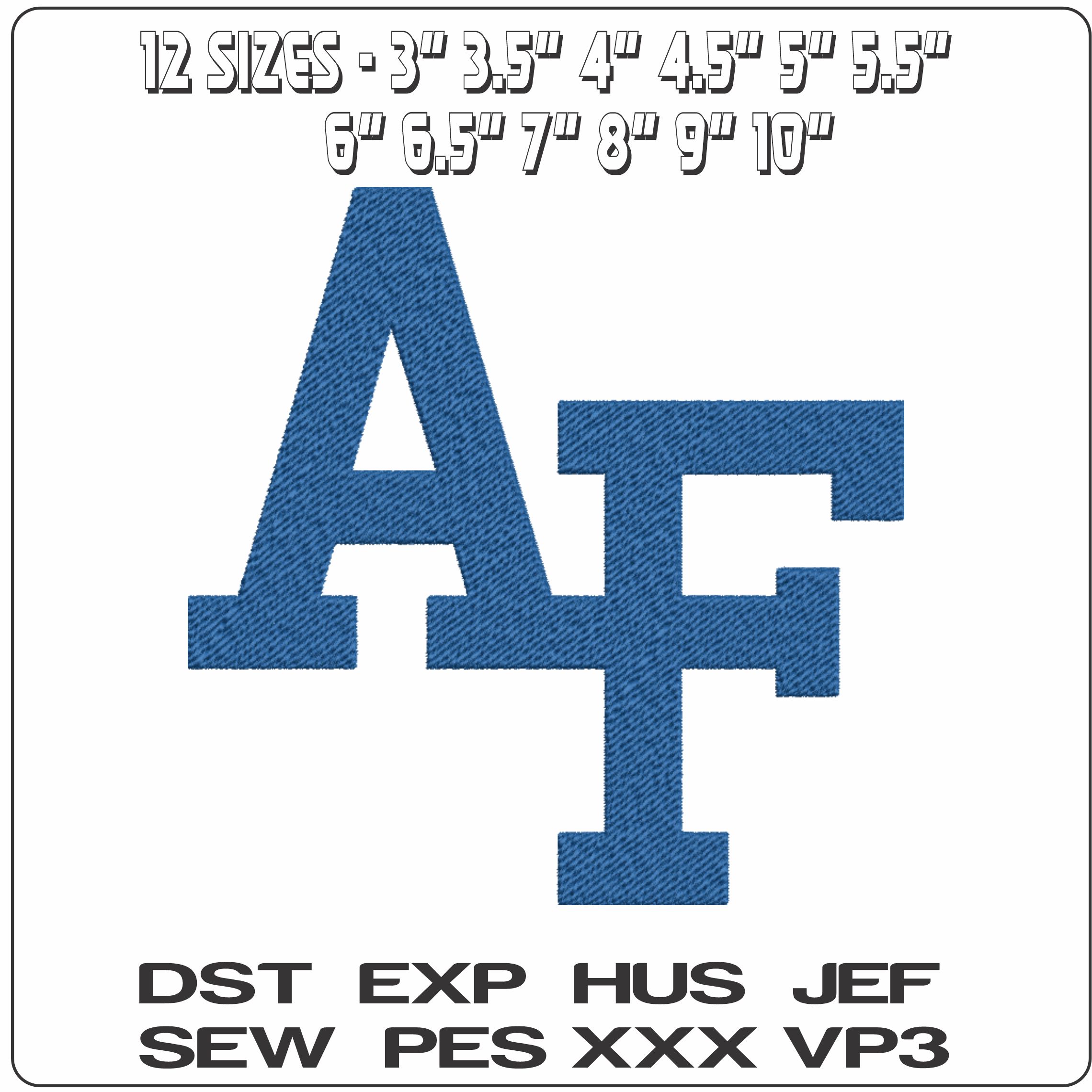 Air Force Falcons Logo Embroidery Design
