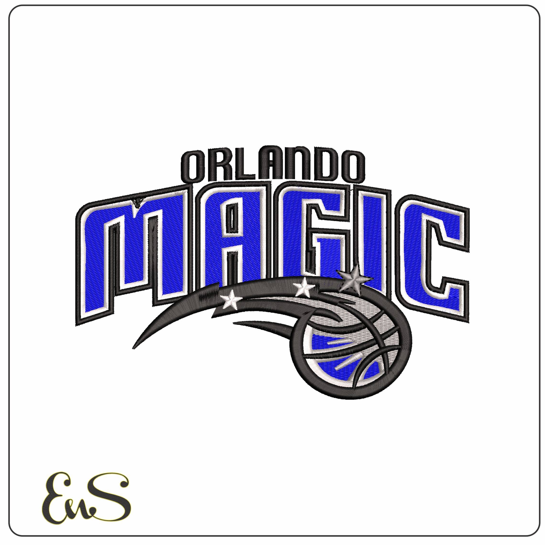 Orlando Magic  - Elegant embroidery design file - instant download
