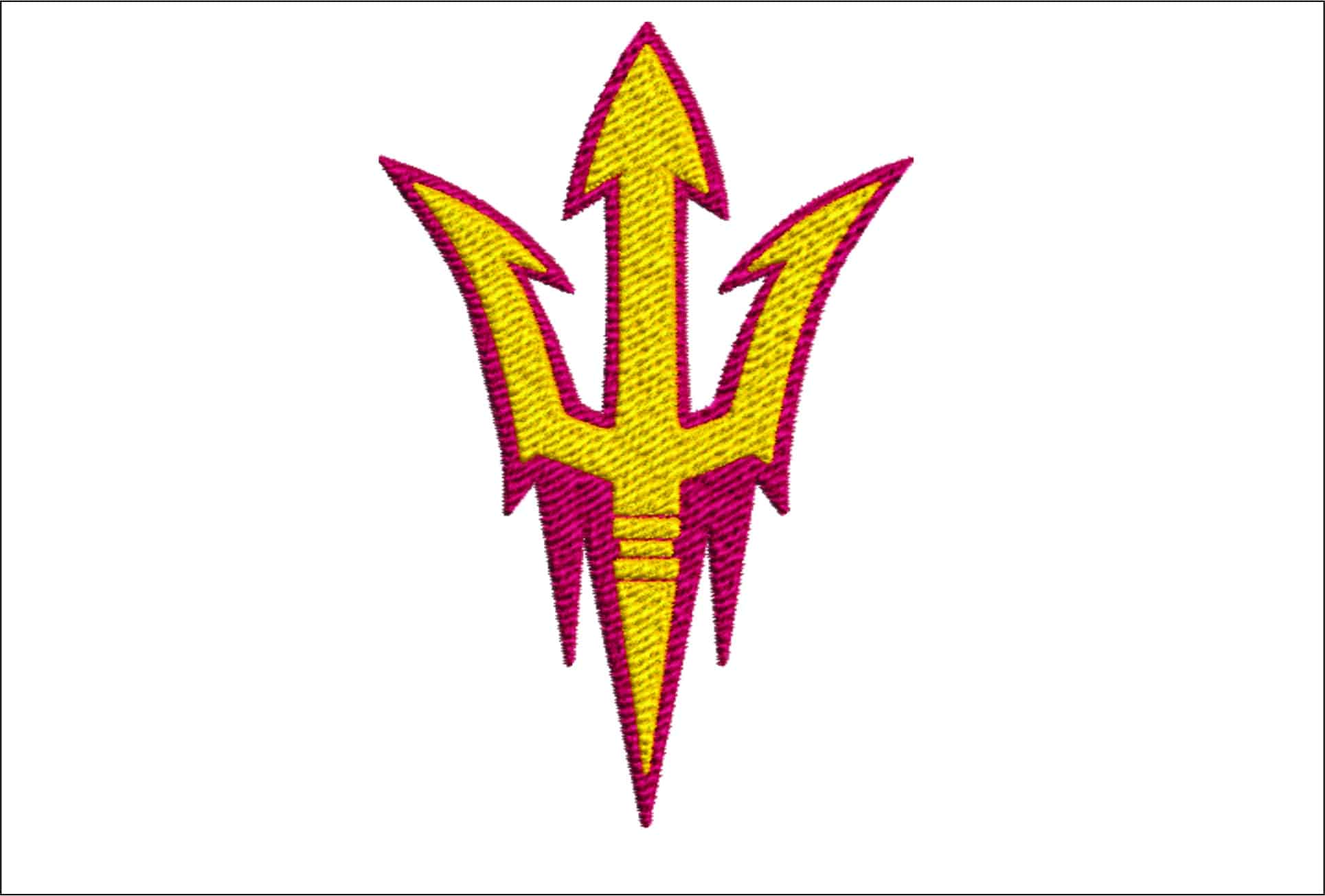 Arizona State Sun Devils Pitchfork Logo Embroidery Design
