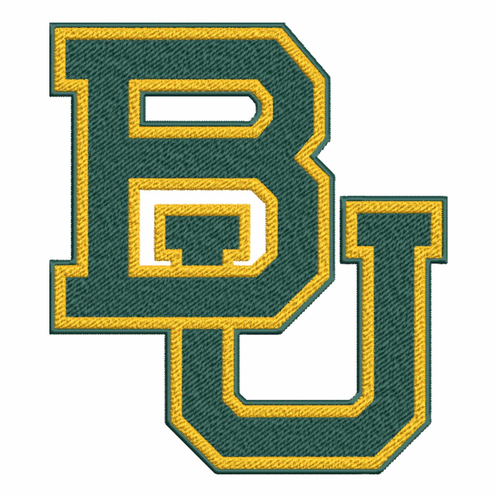 Baylor Bears Varsity BU Double Outline Embroidery Design