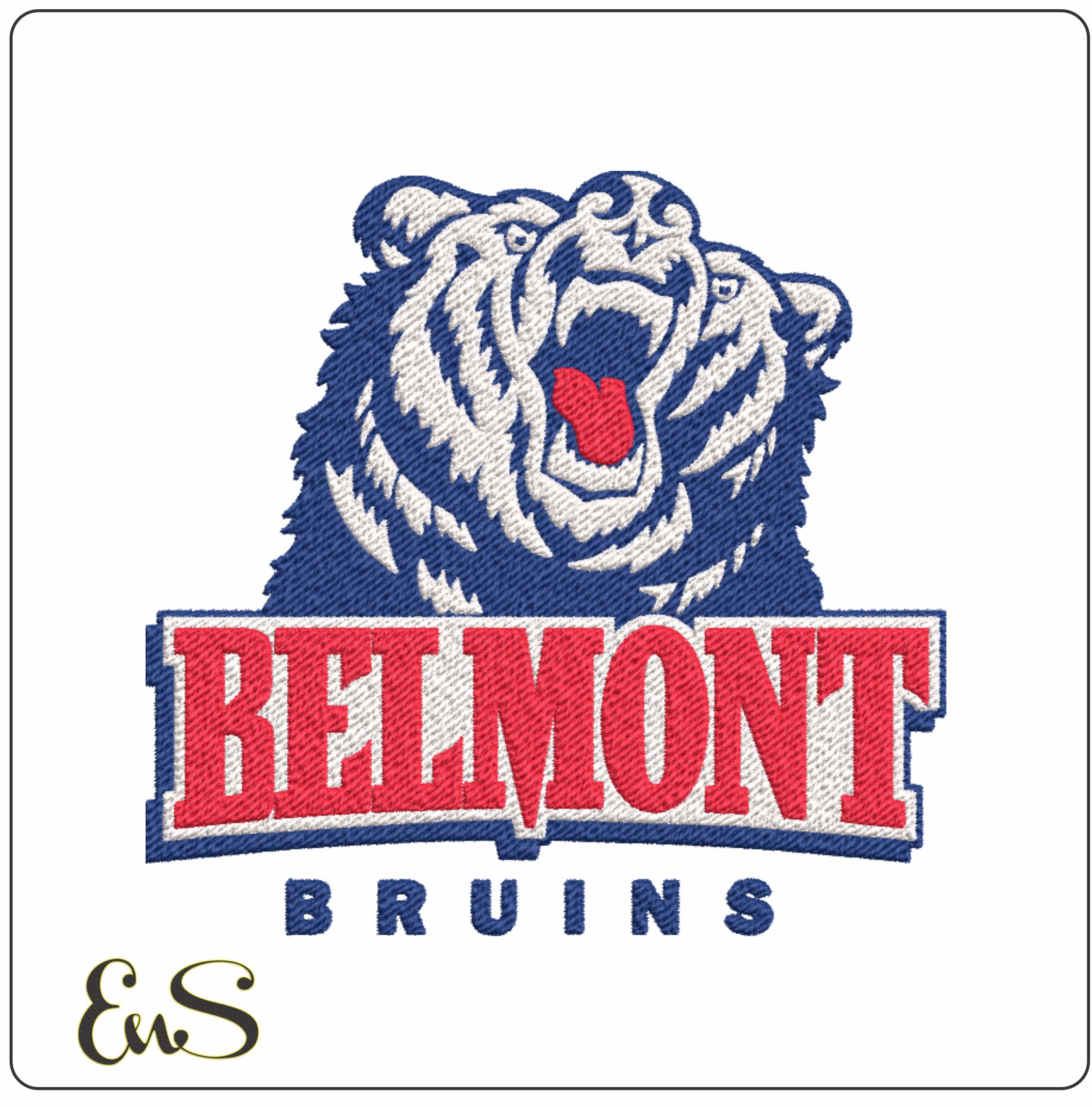 Belmont Bruins Logo Embroidery Design