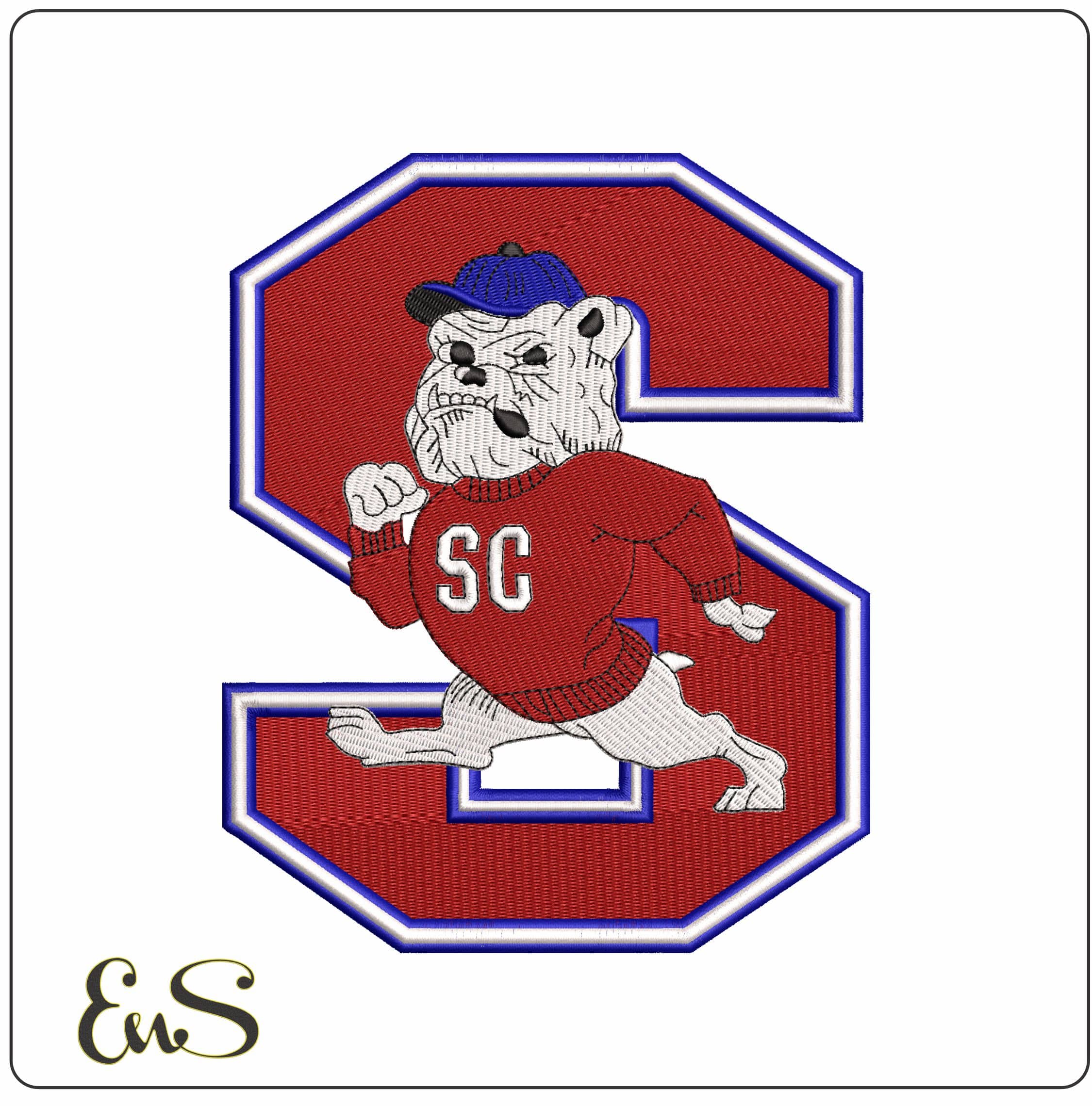 South Carolina State Bulldogs Spike Mascot Embroidery Design