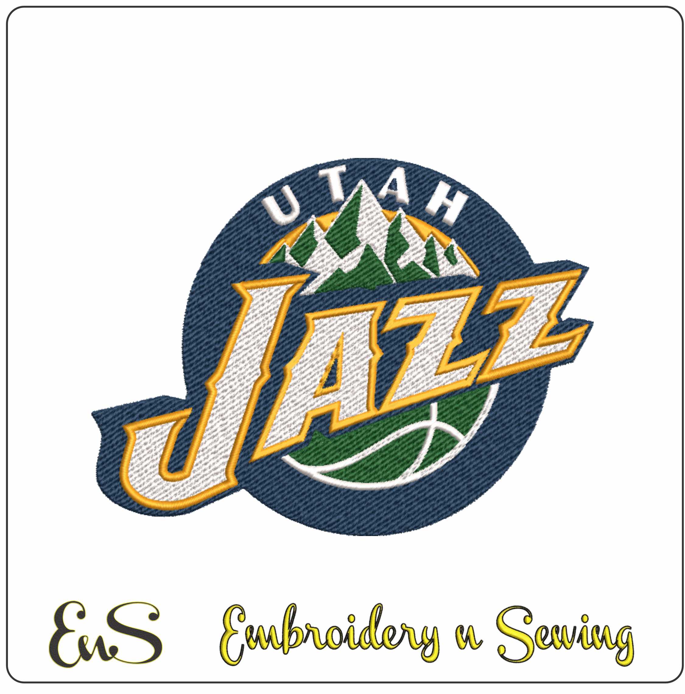 Utah Jazz Logo Embroidery Design