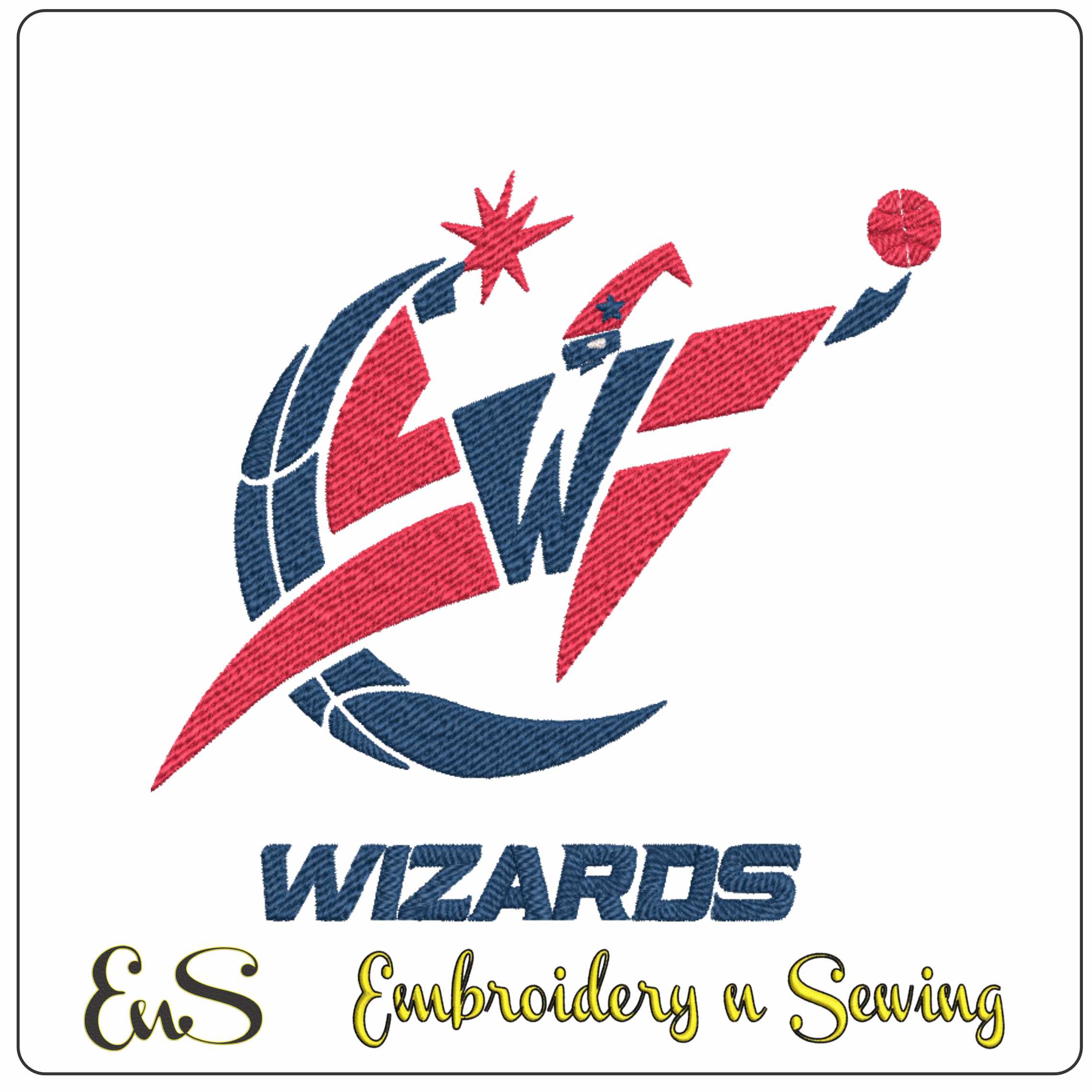 Washington Wizards Logo Embroidery Design