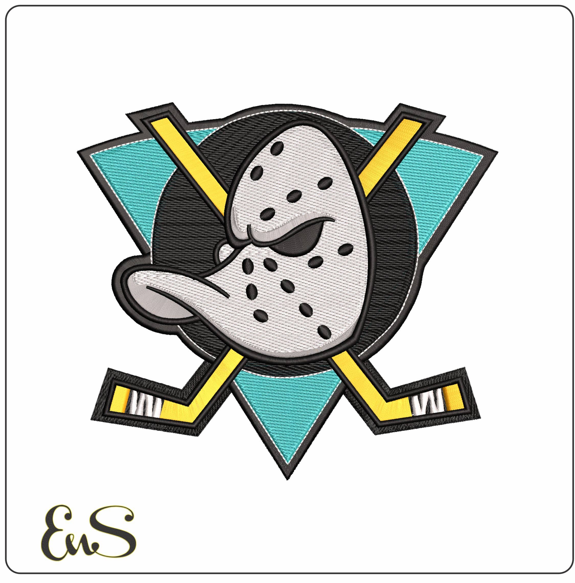 Anaheim Mighty Ducks NHL   - Elegant embroidery design file - instant download