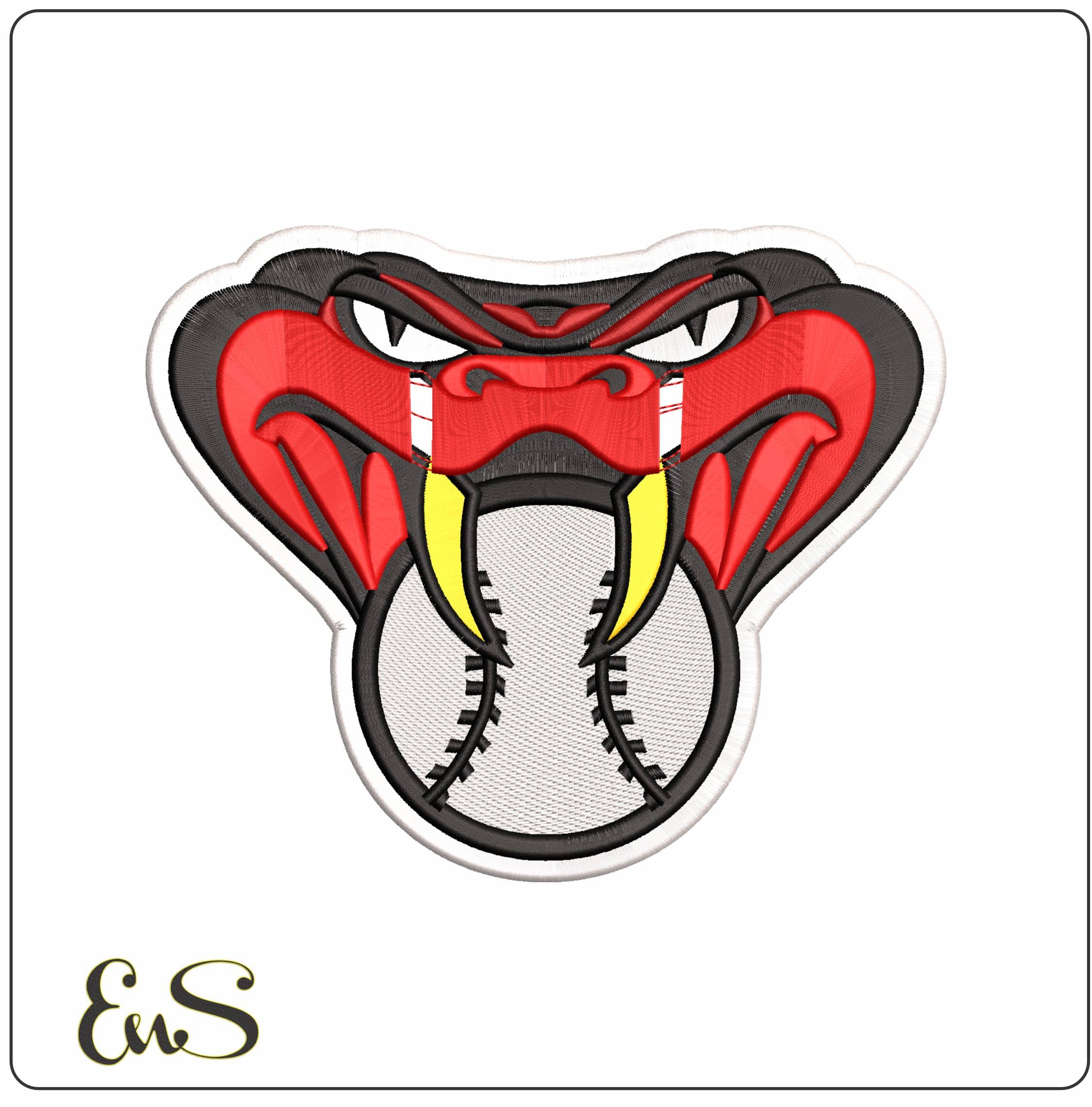 Arizona Diamondback Baseball MLB   - Elegant embroidery design file - instant download