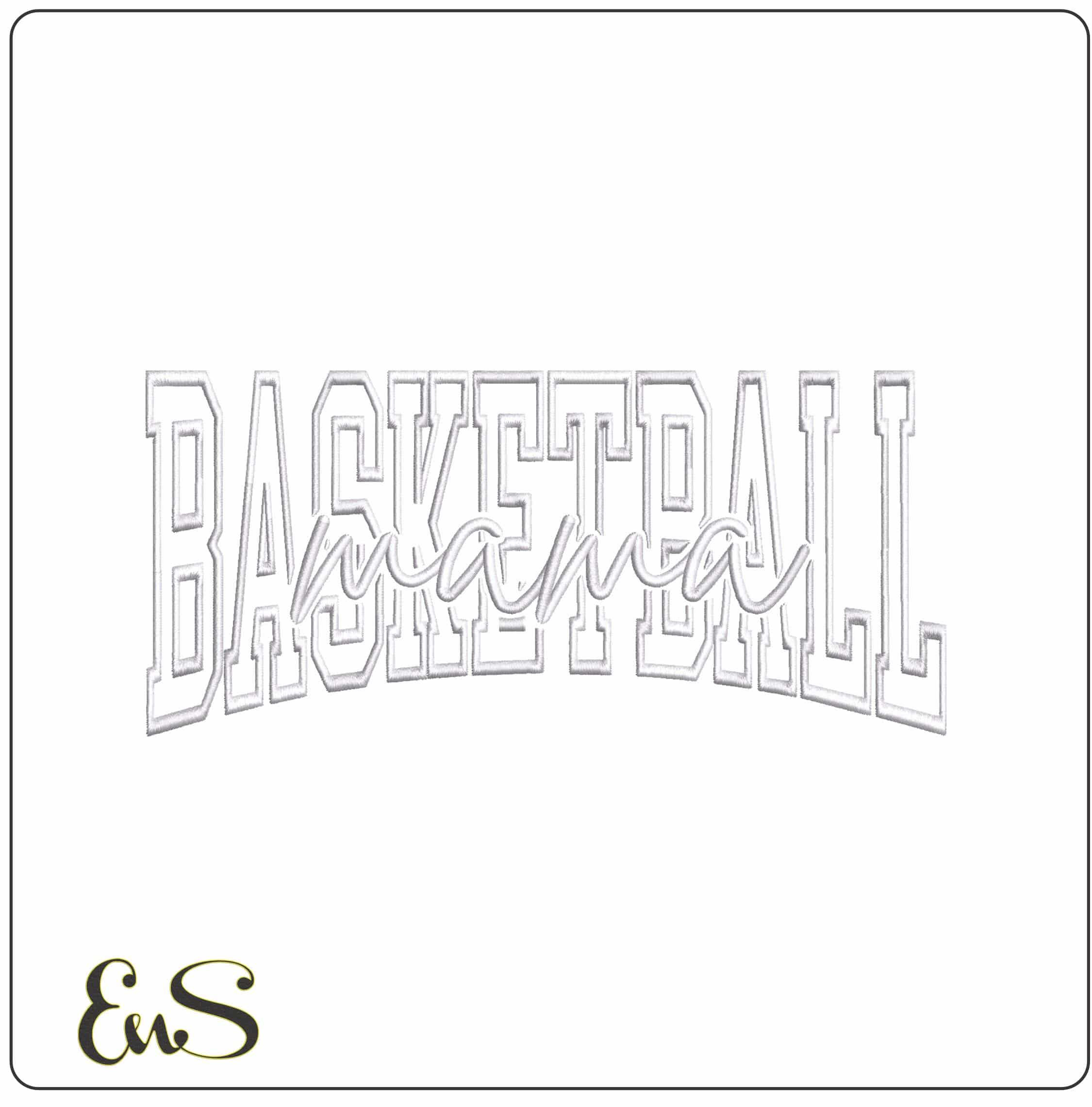 Basketball Mama - Elegant embroidery design file - instant download