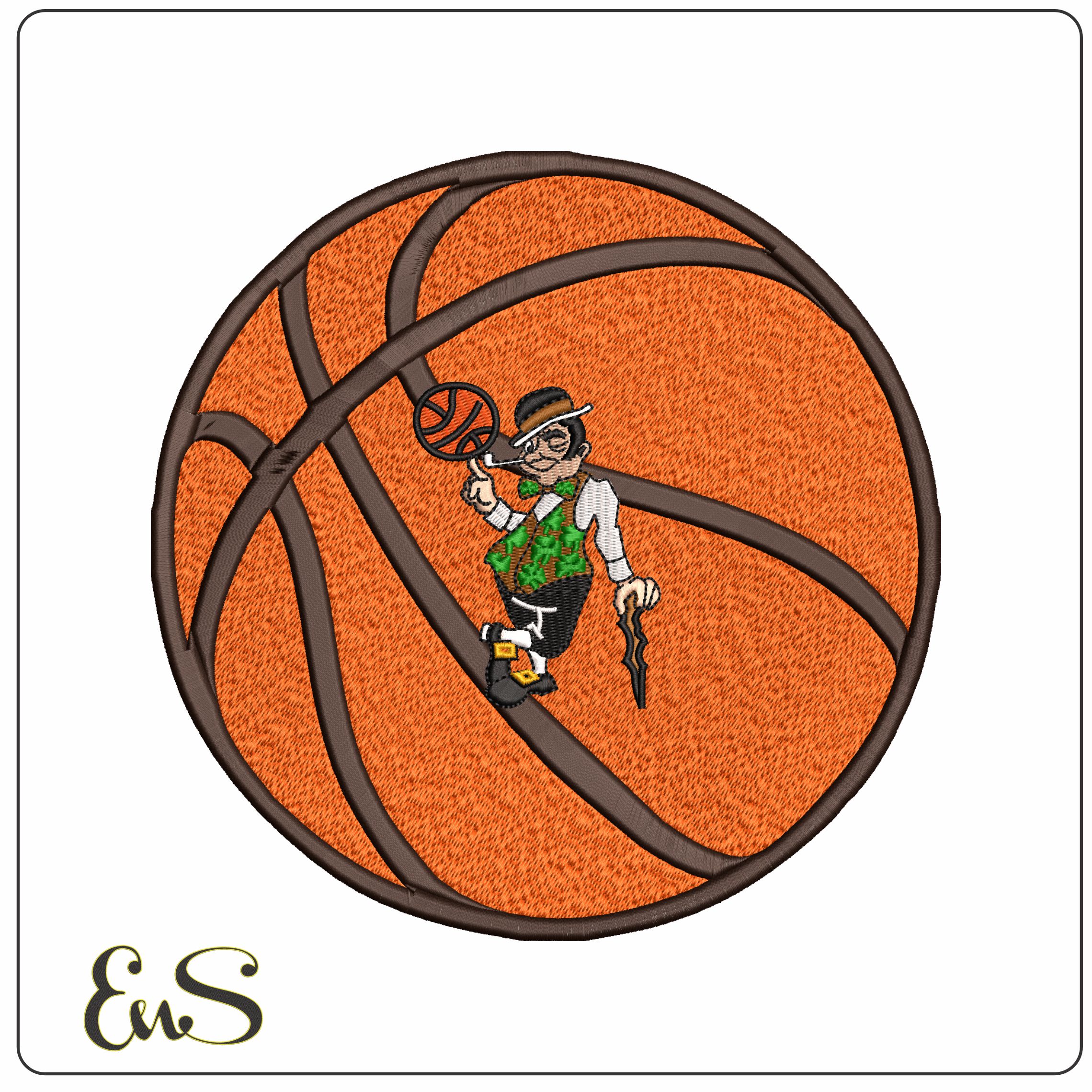 Boston Celtics Basketball NBA - Elegant embroidery design file - instant download