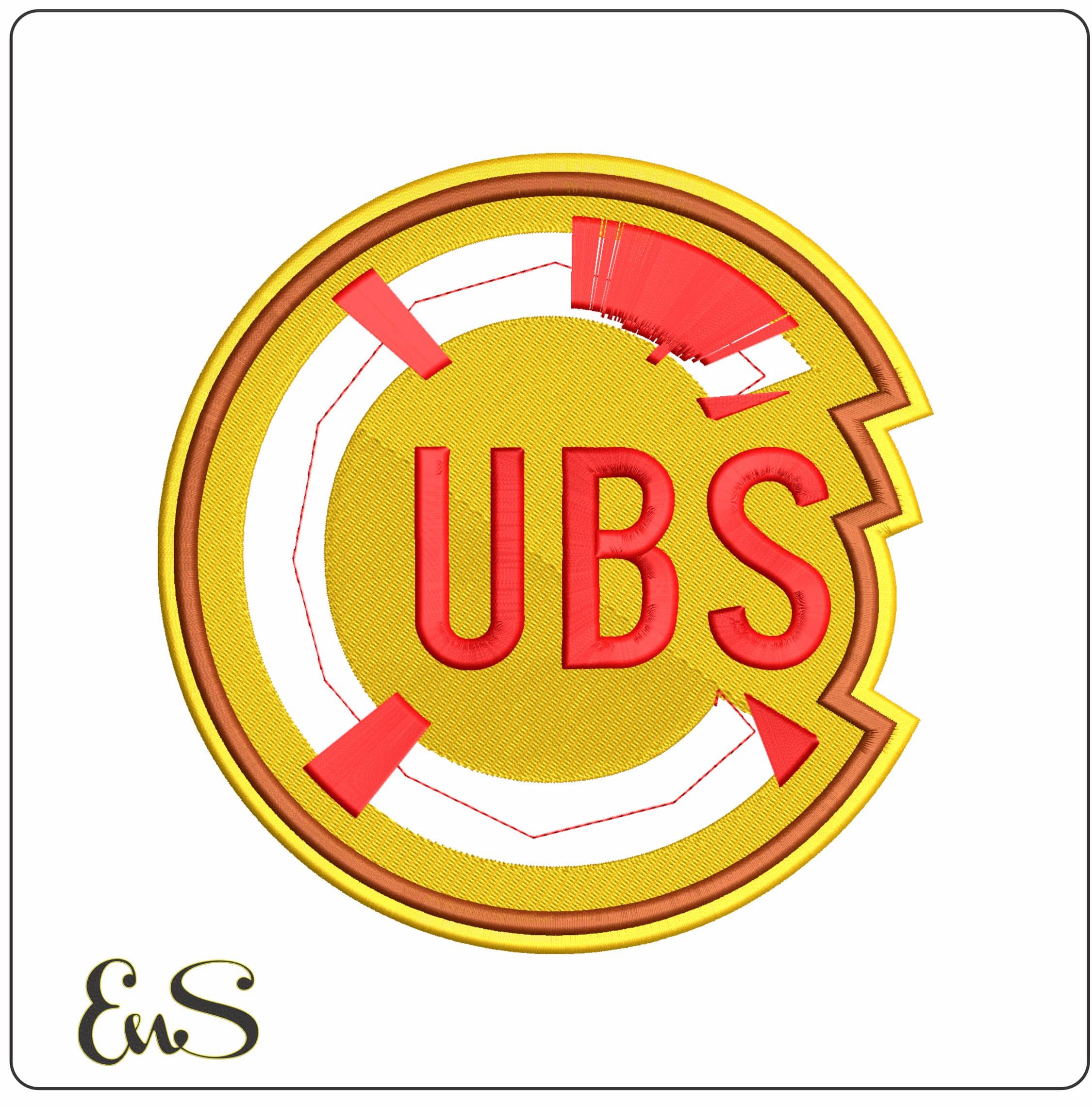 Cubs Circulo - Elegant embroidery design file - instant download