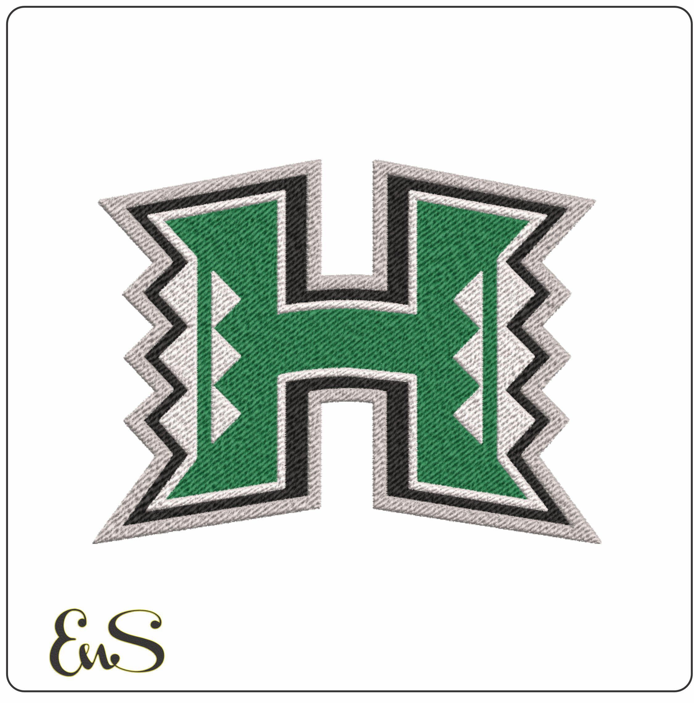 Hawaii Warriors machine embroidery design