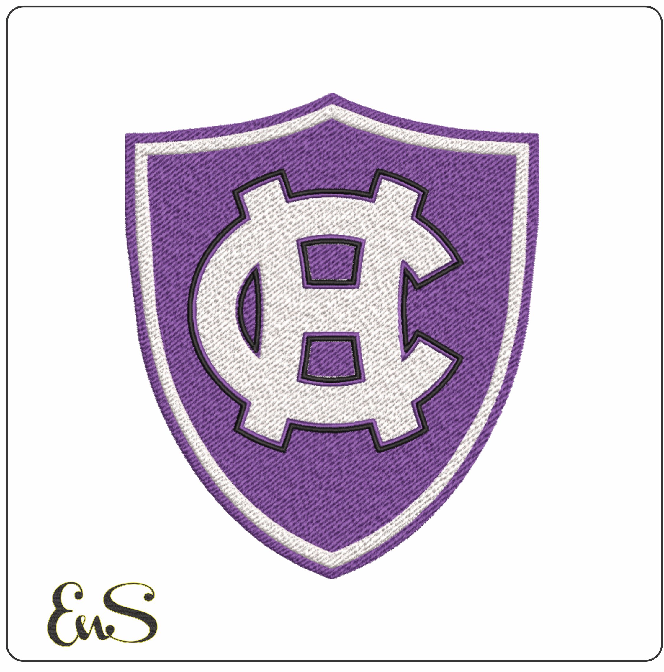 Holy Cross Crusaders Logo Embroidery Design
