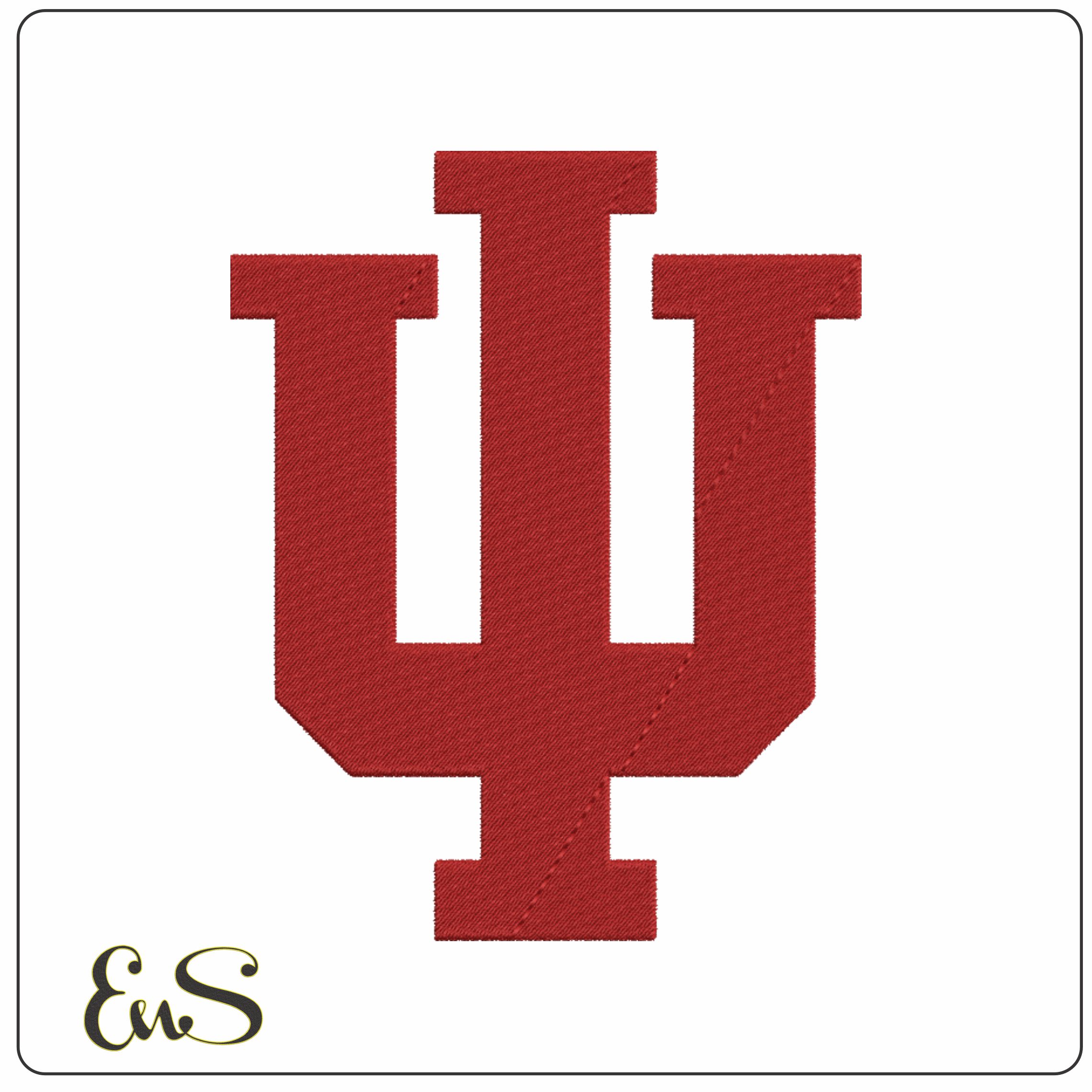 Indiana Hoosiers IU Trident Logo Embroidery Design